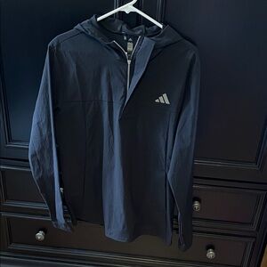 Adidas Men's Black Windbreaker Jacket